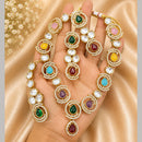 Charbhuja Art Heritage Pota Stone And Austrian Stone Necklace Set