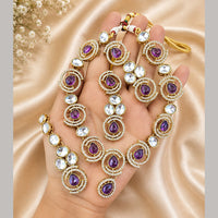 Charbhuja Art Heritage Pota Stone And Austrian Stone Necklace Set