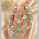 Charbhuja Art Heritage Pota Stone And Austrian Stone Necklace Set