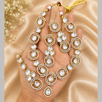 Charbhuja Art Heritage Pota Stone And Austrian Stone Necklace Set