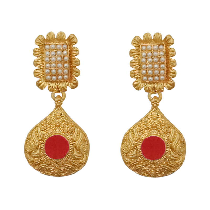 Amina Creation Gold Plated Dangler Earrings