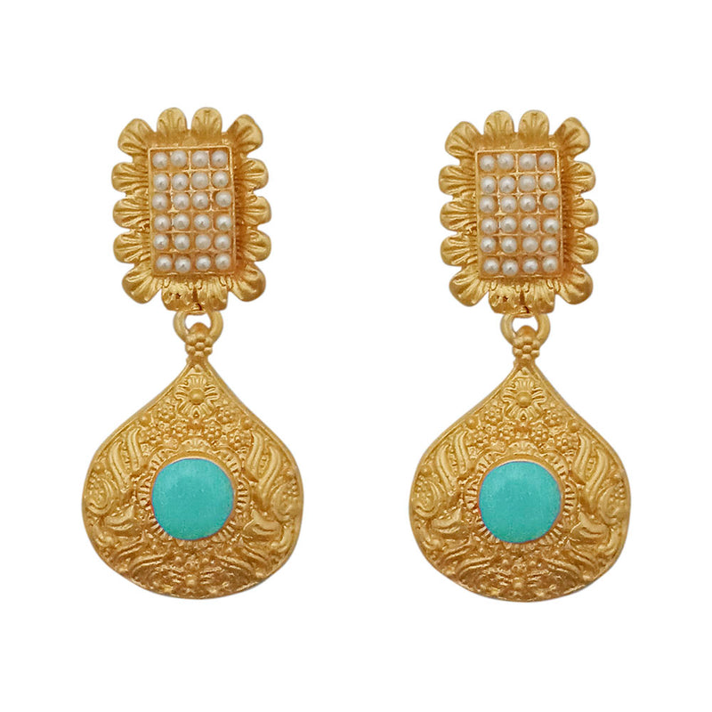 Amina Creation Gold Plated Dangler Earrings