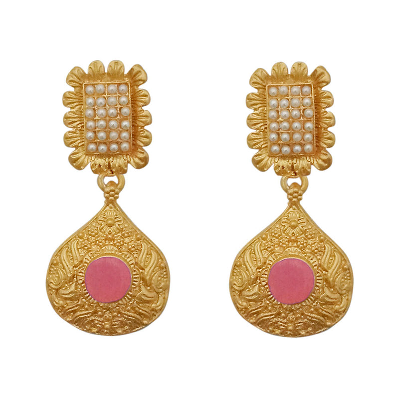 Amina Creation Gold Plated Dangler Earrings