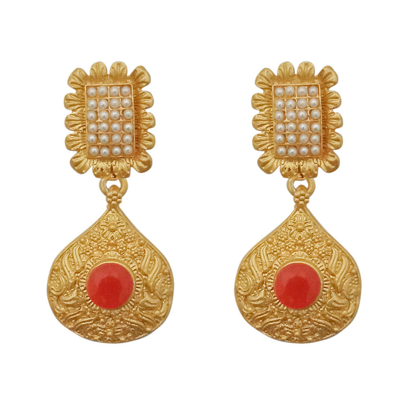 Amina Creation Gold Plated Dangler Earrings