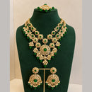 Charbhuja Art Heritage Pota Stone And Kundan Stone Beads Necklace Set 