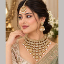 Charbhuja Art Heritage Kundan Stone And Beads Necklace Set 