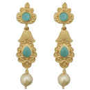 Hania Jewels Pota Stone and Pearl Drop Dangler Earrings