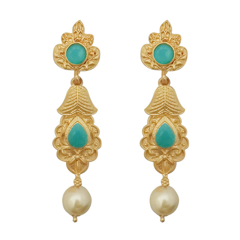 Amina Creation Gold Plated Dangler Earrings