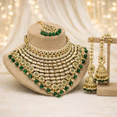 Charbhuja Art Heritage Kundan Stone And Beads Choker Necklace Set 