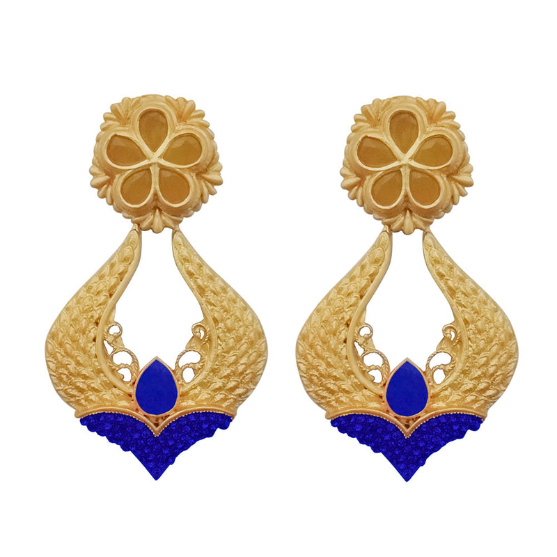 Amina Creation Gold Plated Dangler Earrings