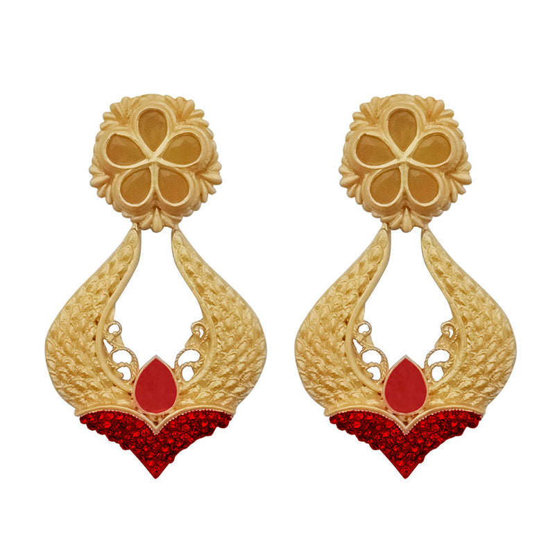 Amina Creation Gold Plated Dangler Earrings