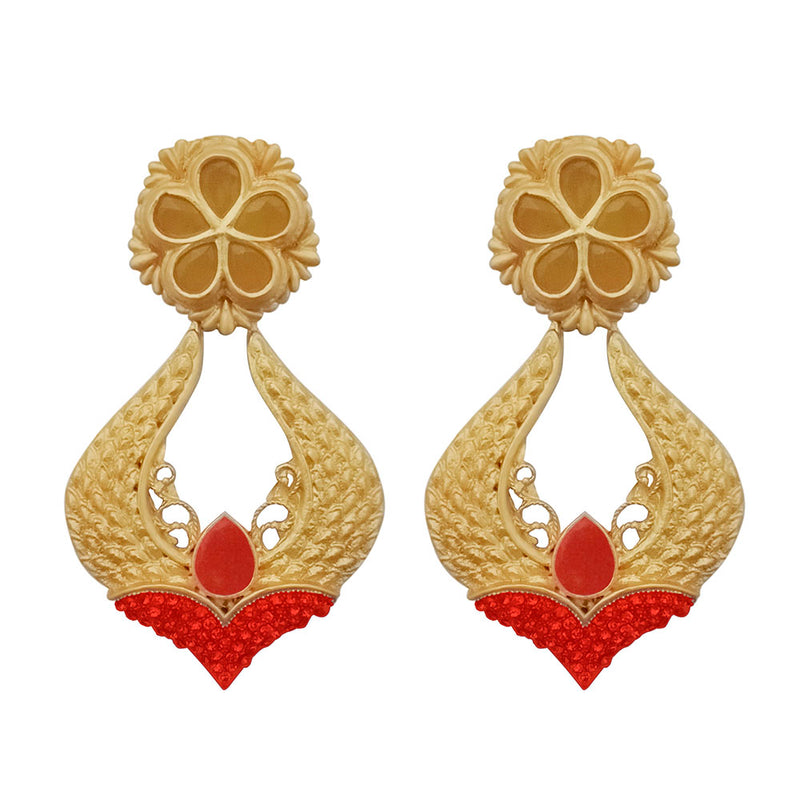 Amina Creation Gold Plated Dangler Earrings