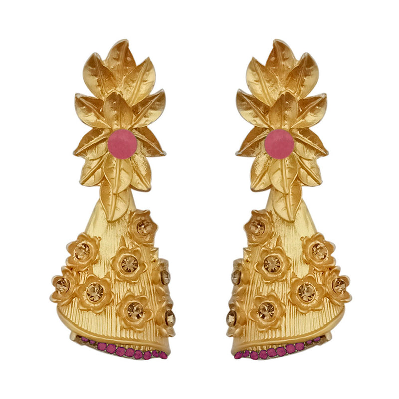 Amina Creation Gold Plated Dangler Earrings