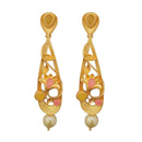 Hania Jewels Elegant Pota Stone with Pearl Dangler Earrings 