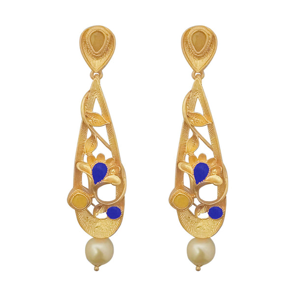 Amina Creation Gold Plated Dangler Earrings