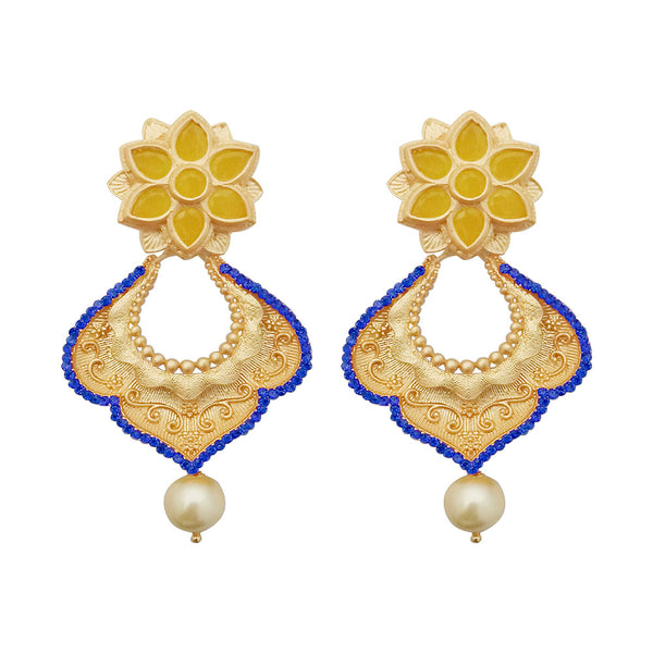 Amina Creation Gold Plated Dangler Earrings