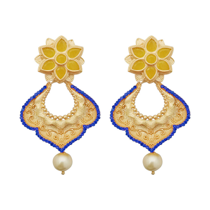 Amina Creation Gold Plated Dangler Earrings