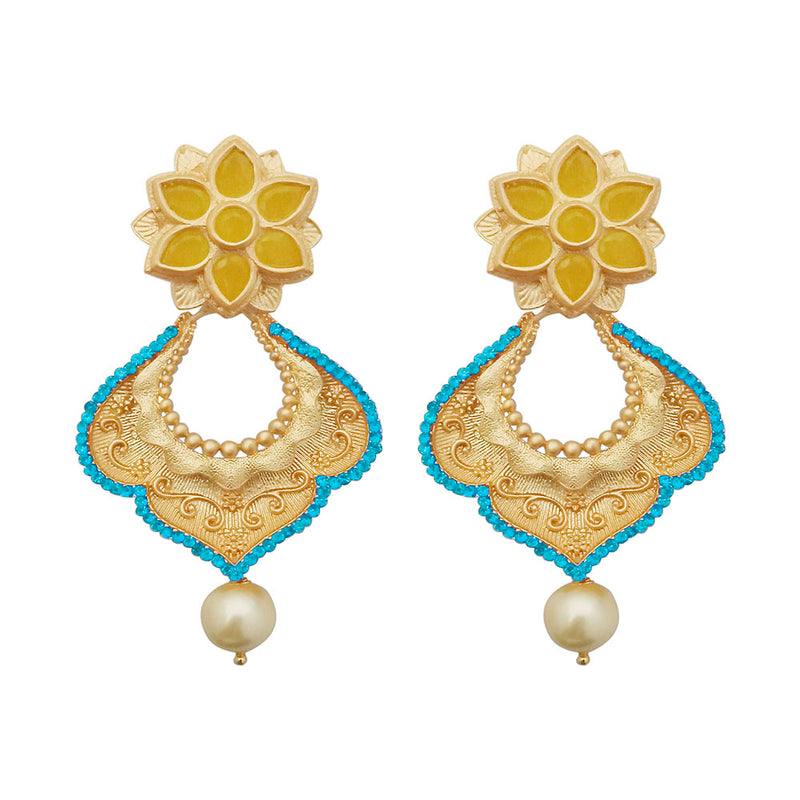 Amina Creation Gold Plated Dangler Earrings