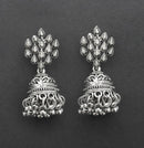 Urthn Traditional Oxidised Finish Jhumka Earrings(Pack of 6)