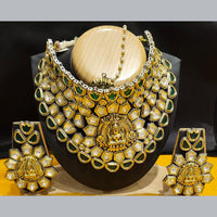 Pooja Jewellers Kundan Stone And Temple Necklace Set