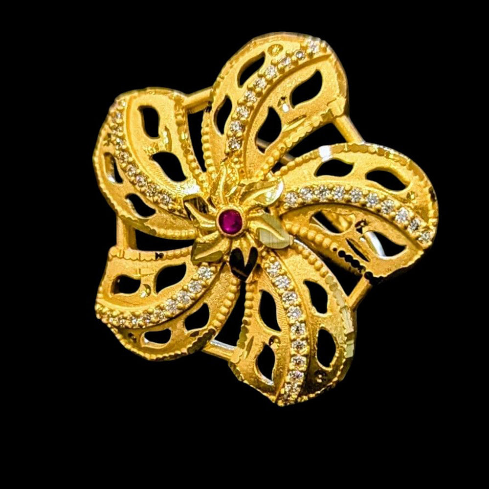 Shipra Gold Forming Austrian Stone  Adjustable Ring