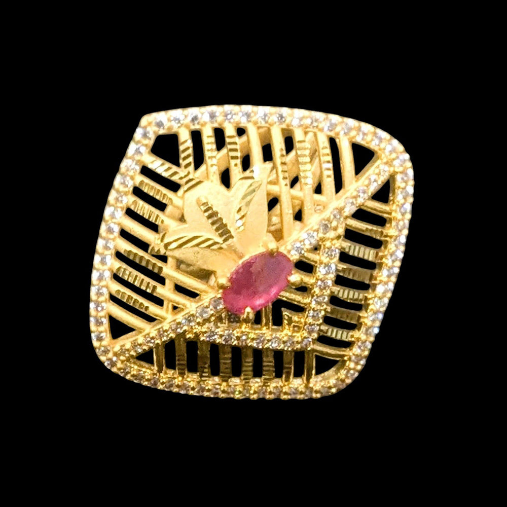 Shipra Gold Forming Austrian Stone  Adjustable Ring