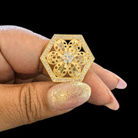 Shipra Gold Forming Austrian Stone  Adjustable Ring