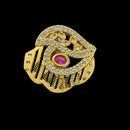 Shipra Gold Forming Austrian Stone  Adjustable Ring