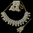 Shipra Gold Crystal Stone And Beads Gold Plated Necklace Set