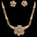Shipra Gold Plated Necklace Set With Stud Earrings