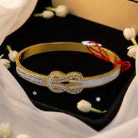 Shipra Gold Plated American Diamond Bracelet for Women