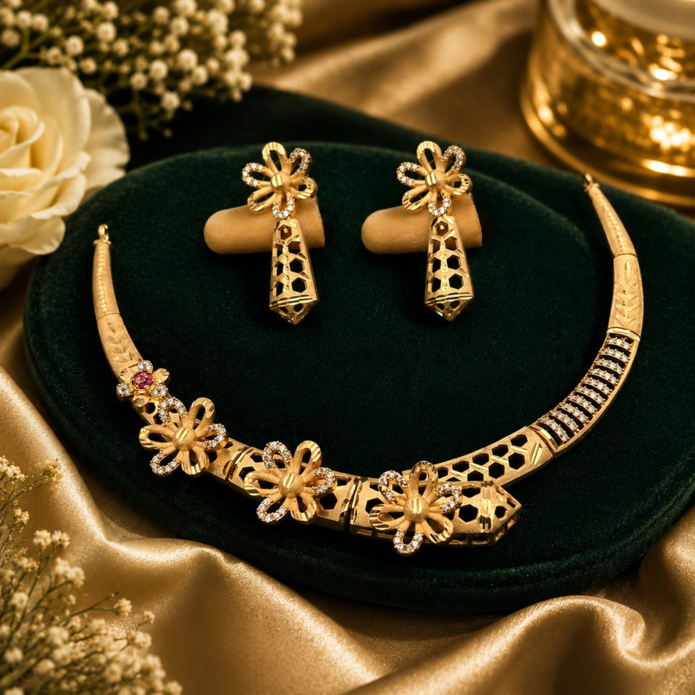Shipra Gold Plated Austrian Sone Necklace Set