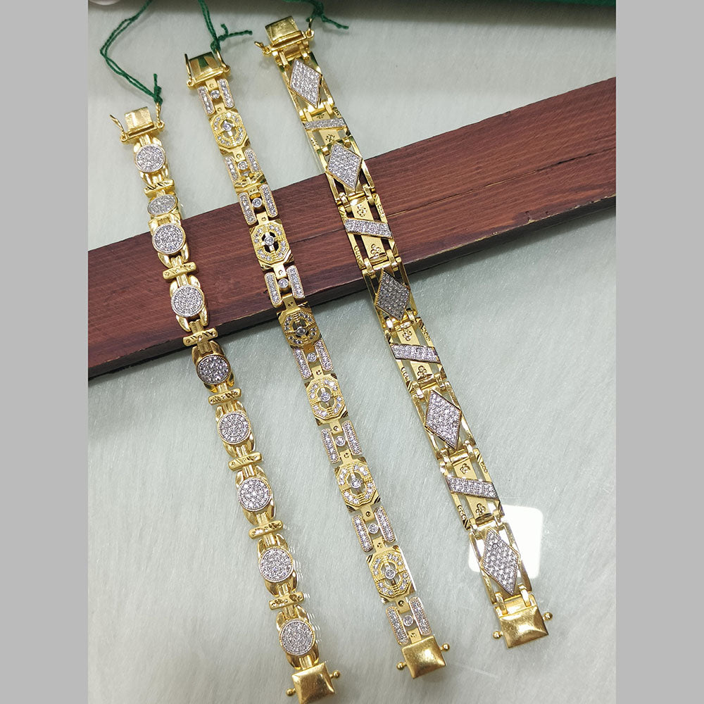 Navkar Jewellers Forming Gold Bracelet (1 Piece Only Assorted Design )