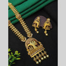 Navkar Jewellers Majestic Long Necklace Set with Hanging Beads