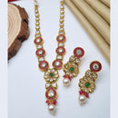 Reet Revaz Gold Plated Crystal Stone Necklace Set