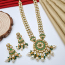 Reet Revaz Gold Plated Crystal Stone Necklace Set