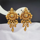 Reet Revaz Gold Plated Pota Stone Dangler Earrings