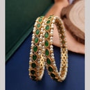 Reet Revaz Gold Plated Pota Stone And Pearl Bangles Set