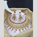 Reet Revaz Gold Finish Elegant Pota Pearl And Beads Necklace Set