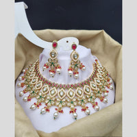 Reet Revaz Gold Finish Elegant Pota Pearl And Beads Necklace Set