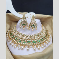 Reet Revaz Gold Finish Elegant Pota Pearl And Beads Necklace Set
