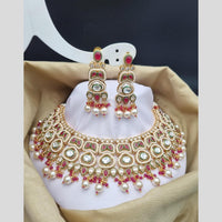 Reet Revaz Gold Finish Elegant Pota Pearl And Beads Necklace Set