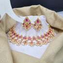 Reet Revaz Premium Pota Stone And Pearl Choker Necklace Set