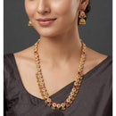 Reet Revaz Rajkumari Look Pota Stone And Pearl Ethnic Glam Long Necklace Set