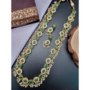 Reet Revaz Rajkumari Look Pota Stone And Pearl Ethnic Glam Long Necklace Set