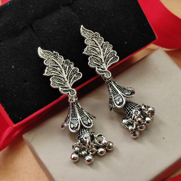 Darshana Jewels oxidised Plated Jhumki Earrings