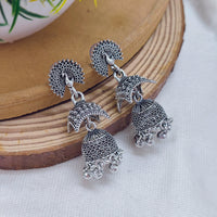 Darshana Jewels  Oxidised Plated Jhumki Earrings - 1320018