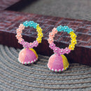 Darshana Jewels Multi Meenakari Jhumki Earrings