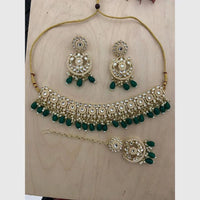 Darshana Jewels Kundan Stone Pearl And Beads Choker Necklace Set