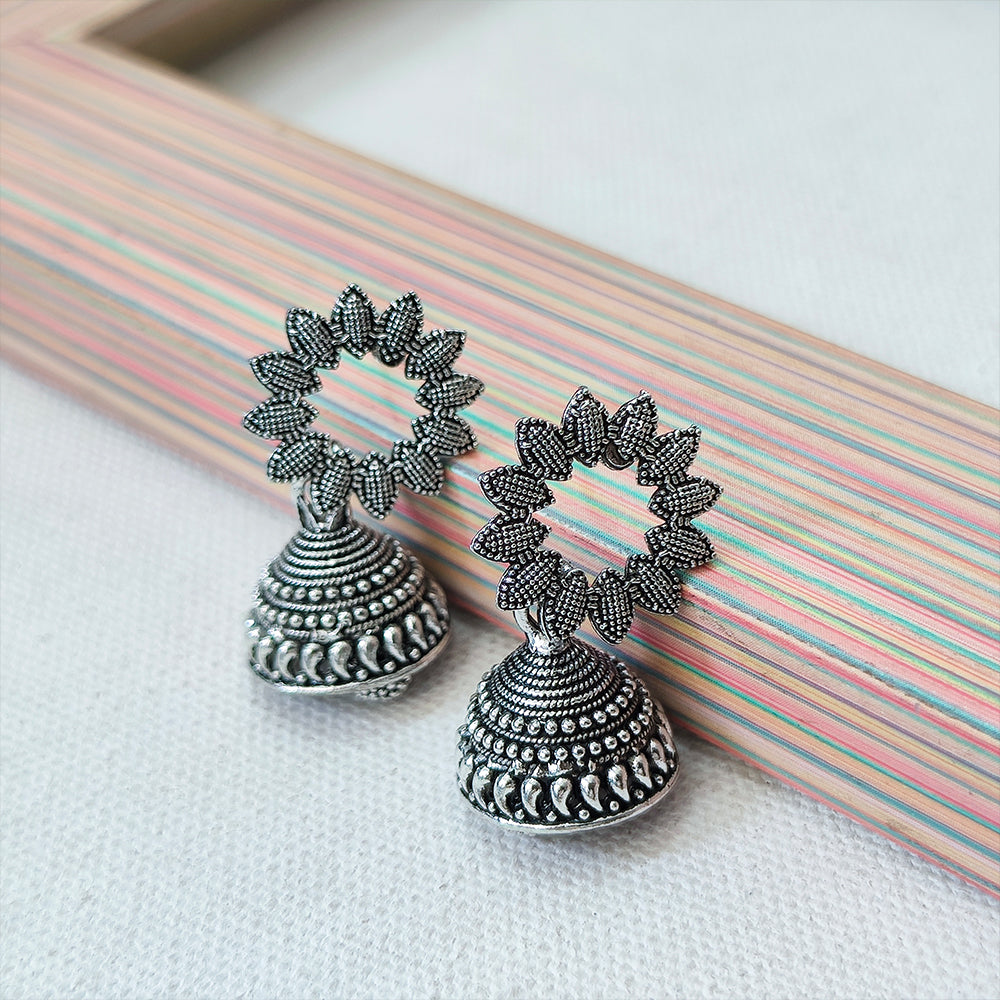 Darshana Jewels oxidised Plated Jhumki Earrings